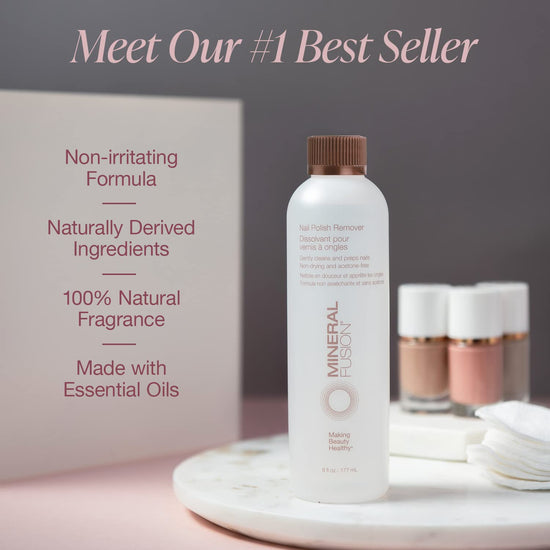 Mineral Fusion nail polish remover — acetone-free formula with natural solvents