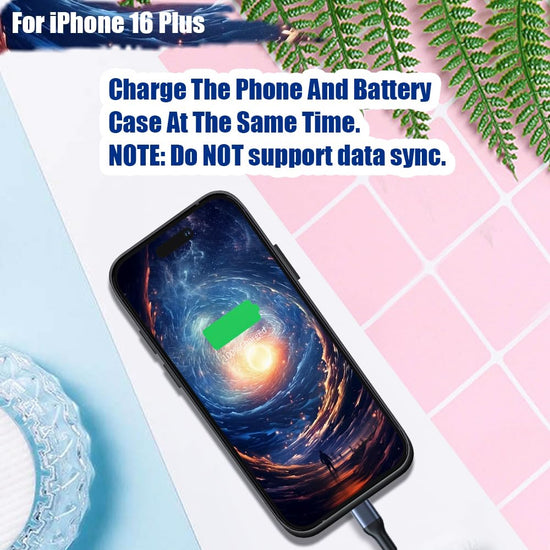 Sitong battery case - 6000mAh rechargeable extended battery for iPhone 16 Plus