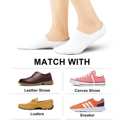 wernies no show socks - non slip low boat line 4/8 pairs