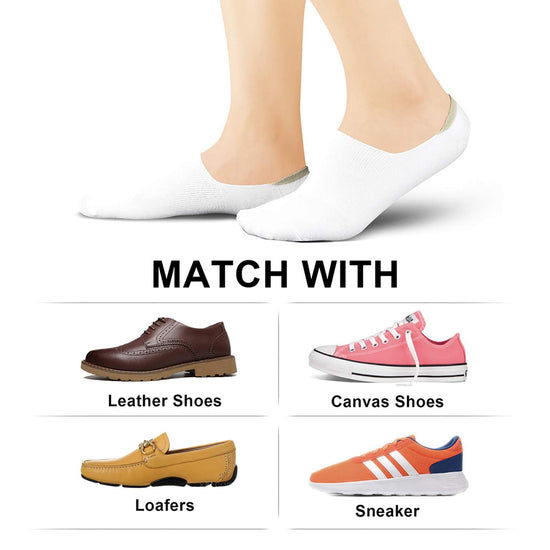 wernies no show socks - non slip low boat line 4/8 pairs