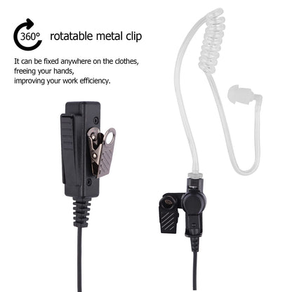 Compatible with Motorola XPR 3500e Earpiece,XPR 3300e XPR3500 XPR3000 XPR3300 Acoustic Tube Headset Noise Reduction Surveillance Earpiece Kit Black