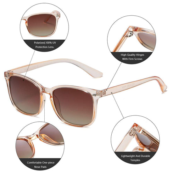 DUSHINE sunglasses — polarized retro style with UV400 protection