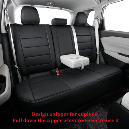 coverdream vehicle seat covers - luxury waterproof leather for 2021-2026 Nissan Rogue S, SV