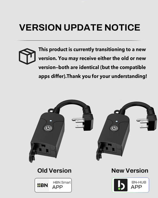 Electronic switch — HBN heavy duty outdoor smart WiFi plug with app control and voice assistant compatibility