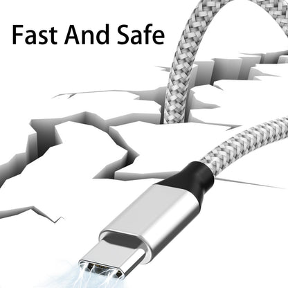 USB C cable - nylon braided for fast charging up to 60W, compatible with iPhone and MacBook