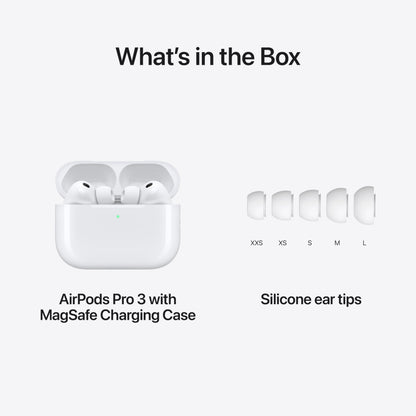 Apple AirPods Pro 3 headphones — Active noise cancellation and heart rate sensing
