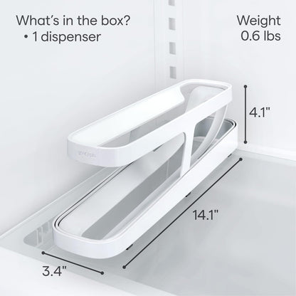 YouCopia storage rack — RollDown dispenser