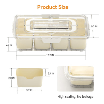 Dimber Snackle Box — Divided serving tray with lid and handle