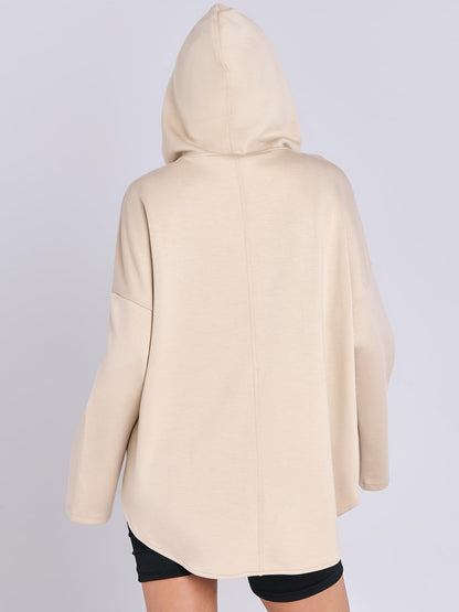 Sweatshirt — Oversized quarter zip pullover for women by ANRABESS