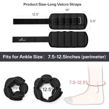 Sportneer adjustable ankle weights - removable sandbags for versatile workouts