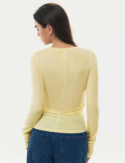 C202 women's merino wool blend long sleeve shirt - cozy embrace collection