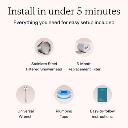 MDhair shower head — filtered for healthier hair and skin