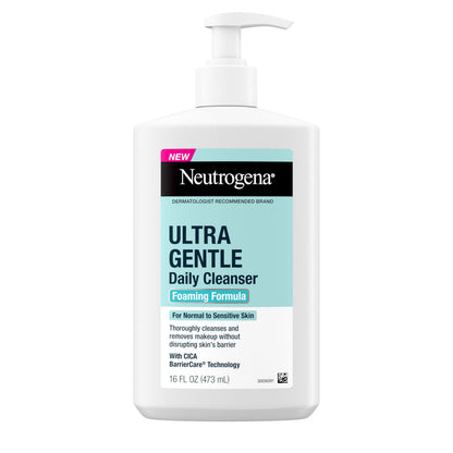 Neutrogena skin cleaning agent — fragrance free foaming daily cleanser for sensitive skin