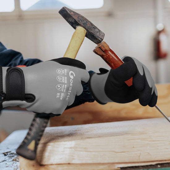 GOESTRIC waterproof winter work gloves with grip for shoveling snow