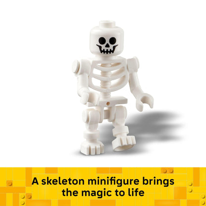 LEGO building blocks - Halloween barn toy with skeleton minifigure 40721