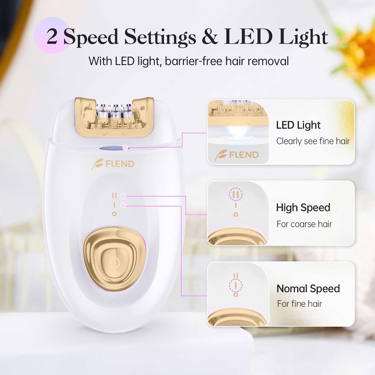 Epilator,Epilator for Women,Facial Hair Removal for Women Rechargeable,2 Speeds Hair Removal Device with 36 Tweezers,Hair Removal Device Legs/Face/Bikini/Arms,Epilator for face Smooth Skin