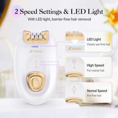 Epilator,Epilator for Women,Facial Hair Removal for Women Rechargeable,2 Speeds Hair Removal Device with 36 Tweezers,Hair Removal Device Legs/Face/Bikini/Arms,Epilator for face Smooth Skin