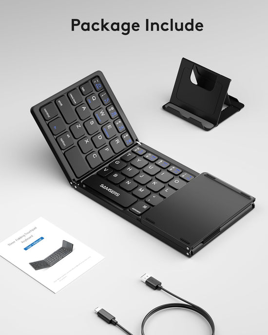 Samsers folding Bluetooth keyboard - compact design and portability