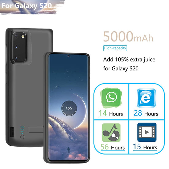 Sitong battery case for Samsung Galaxy S20 5G with 5000mAh rechargeable power