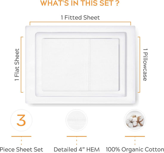 Sleep Mantra bed linen set — 100% organic cotton with crisp percale weave