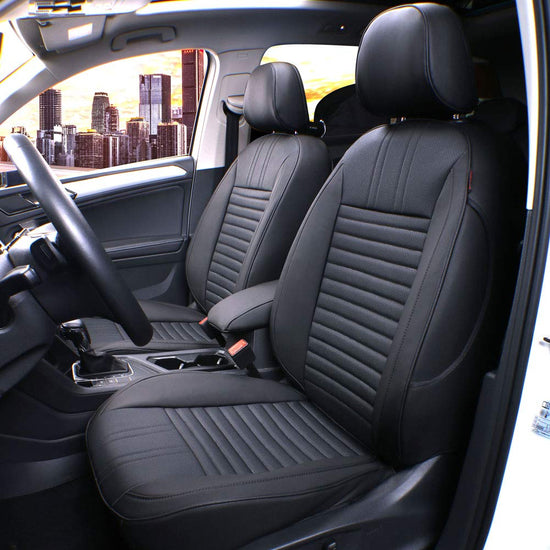EKR vehicle seat cover — custom fit for Audi Q3 2019-2021, black leatherette