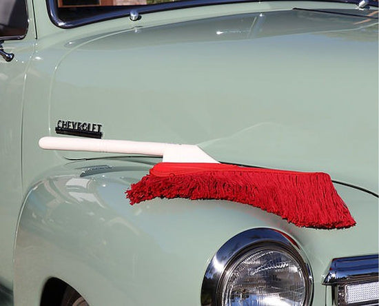 California Car Duster — Standard duster with plastic handle and microfiber cloths bundle