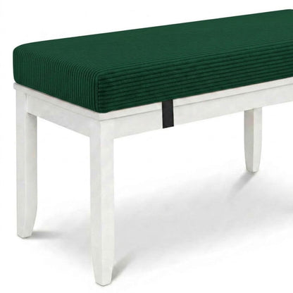 FGZTSZRWG bench cushion - Non-slip indoor window seat with washable cover, dark green 70x24x2in
