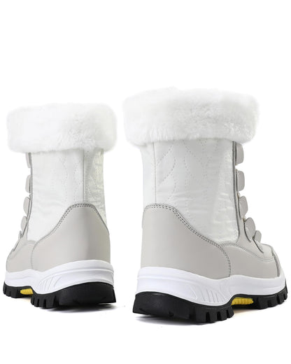 COOJOY waterproof winter snow boots — lightweight and warm mid calf booties