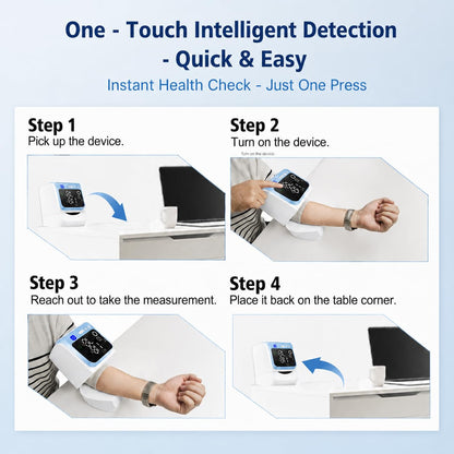 Automatic Electronic Blood Pressure Monitor, 22-40 CM Blood Pressure Cuff, 3 Users*199 Memories, Arm Blood Pressure Monitors for Home Use, Backlit Large LED Screen, BP Monitor (White Blue)