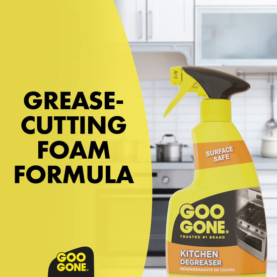 Goo Gone kitchen degreaser — effective formula for tough grease removal