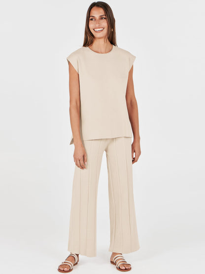 ANRABESS coordinated outfit — summer knit sweater vest and pant set for vacation