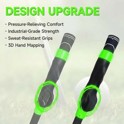 Crilano Golf Grip Trainer,Right Hand Golf Club Grip Swing Training for Improved Hand Positioning Improve Swing Consistency (Green)