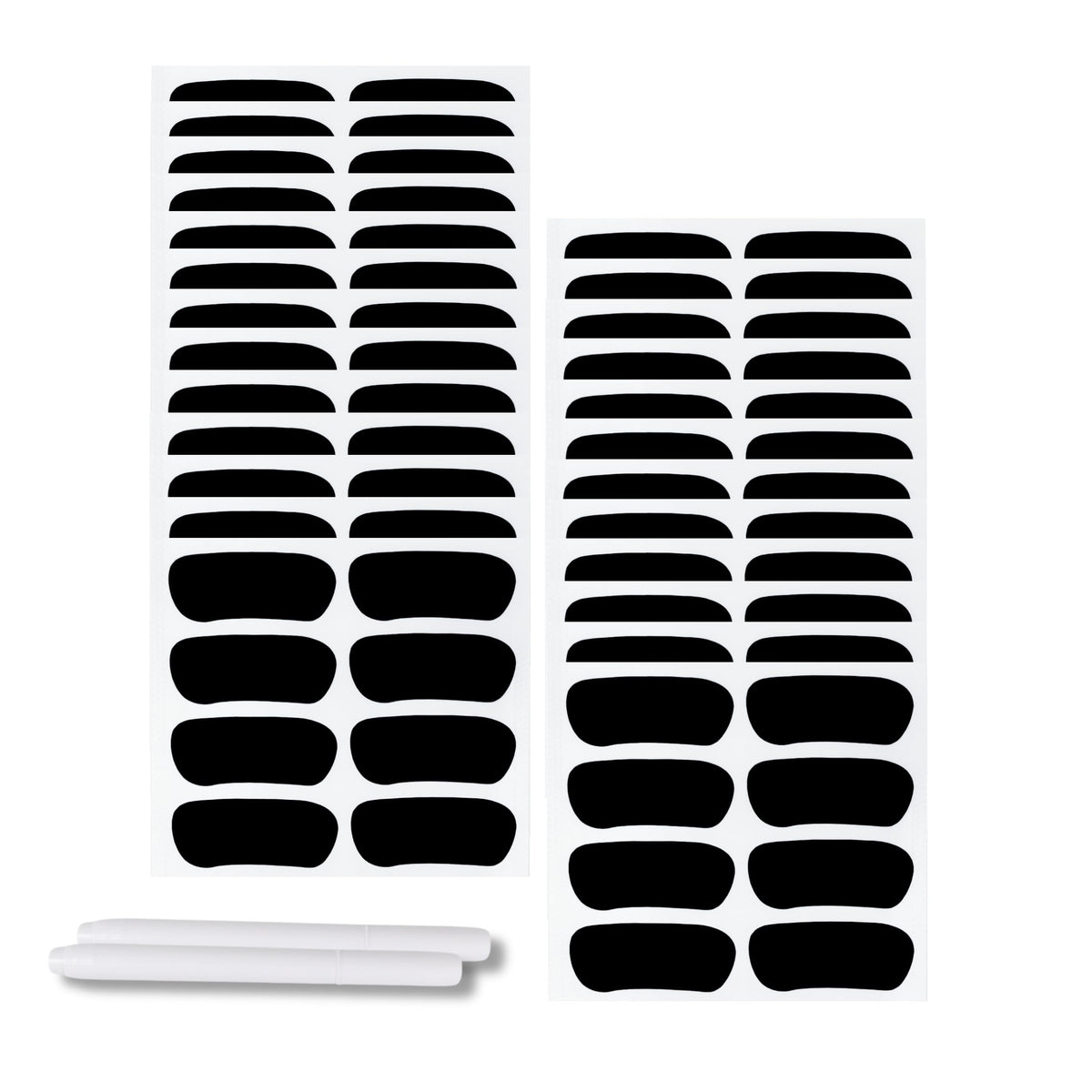 100 Pairs Sports Eye Black Stickers Set for Softball, Football, Lacrosse, Baseball Party Favors - Eye Stickers with 2 Pencils for Party Game Day Sports Supplies (Black)