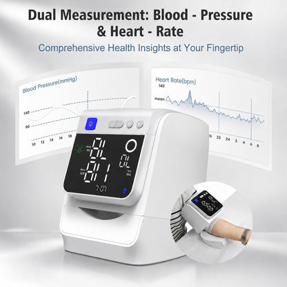 Automatic Electronic Blood Pressure Monitor, 22-40 CM Blood Pressure Cuff, 3 Users*199 Memories, Arm Blood Pressure Monitors for Home Use, Backlit Large LED Screen, BP Monitor (White Silver)