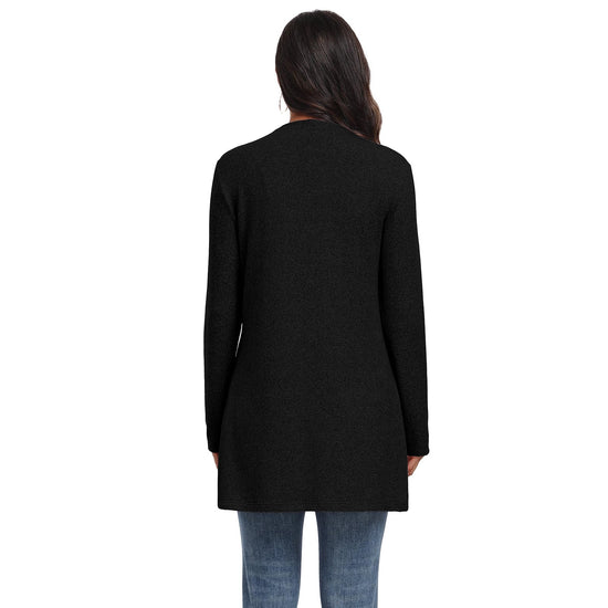 Women's cardigan with pockets - Lightweight open front design by QIXING