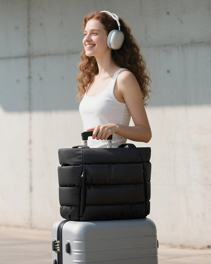Bagstellar puffer tote bag — lightweight and quilted design for work and travel