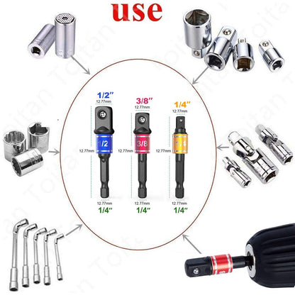 Fastener drive bit — Right angle drill attachment for short screwdriver bits