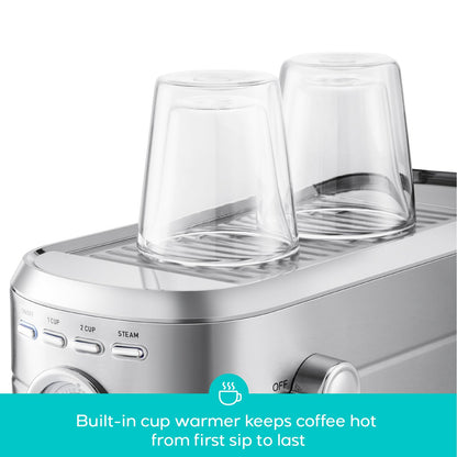 CASABREWS coffee maker — 20 bar pressure with milk frother and removable water tank