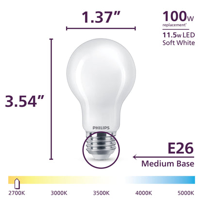Philips LED A19 dimmable flicker free light bulbs