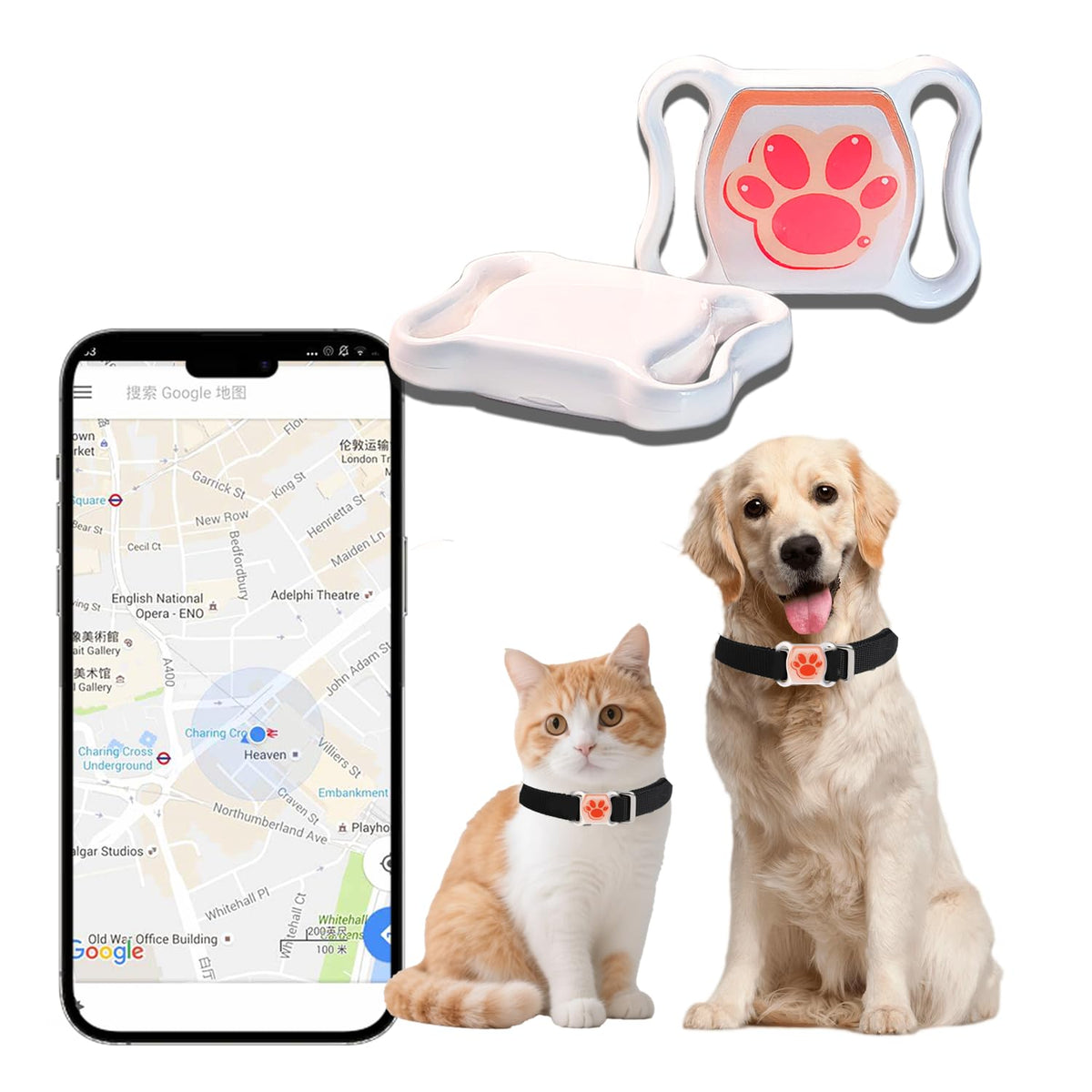 Animal collar — Waterproof real-time tracking collar with 367-day battery life