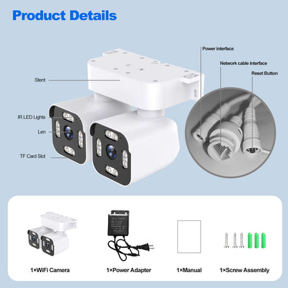 Xparkin security camera — Dual lens outdoor camera with 2.5K resolution and audio capabilities