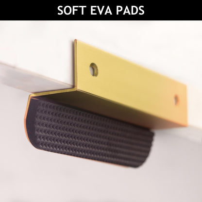 Hardware handle — Under cabinet foot pull with adhesive and screws