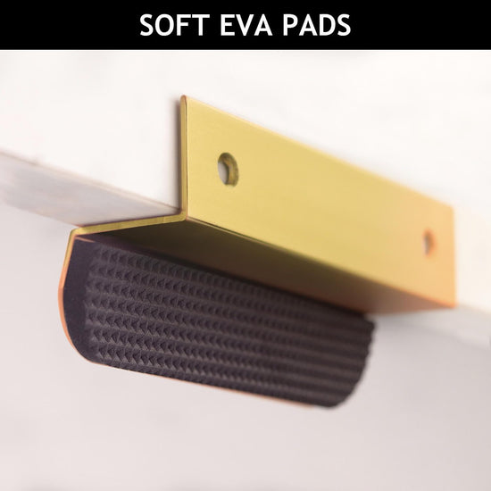 Hardware handle — Under cabinet foot pull with adhesive and screws