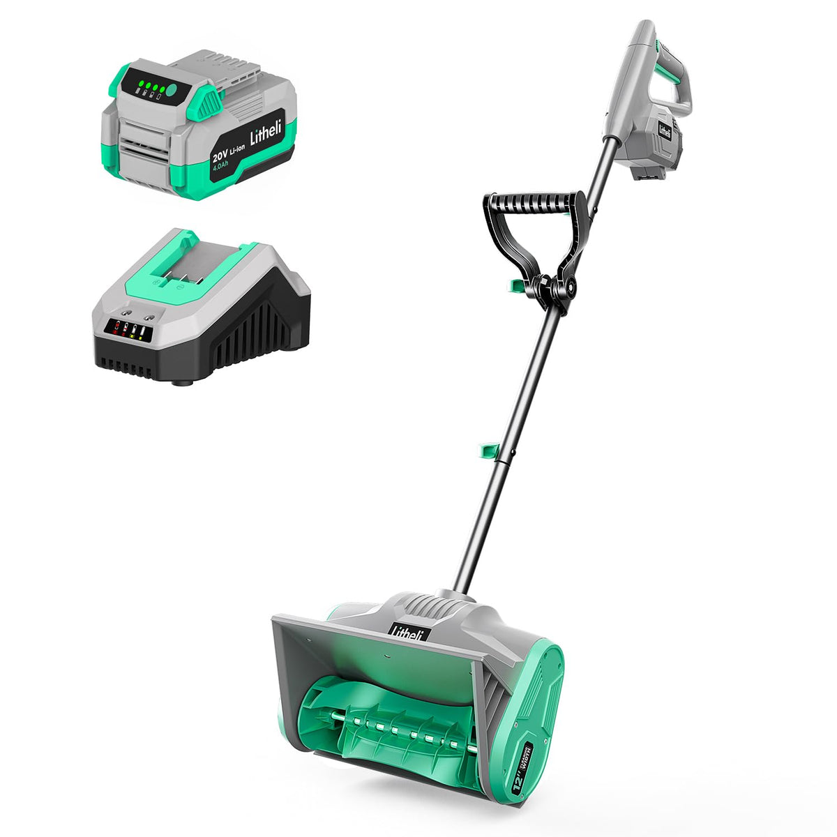 Litheli cordless snow blower — brushless electric design with battery included