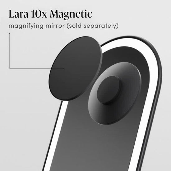 Fancii LED lighted vanity mirror — rechargeable cordless design with dual magnification and 3 light settings
