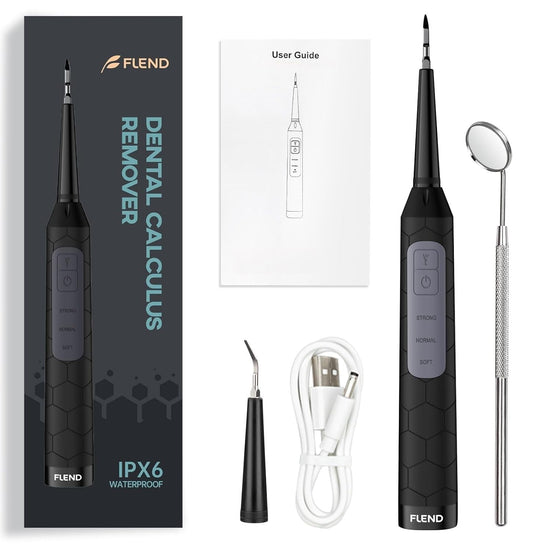 Plaque Remover for Teeth, Dental Care Device 3 Adjustable Modes Teeth Cleaning Kit with 2 Replaceable Clean Heads for Tartar & Calculus Remover