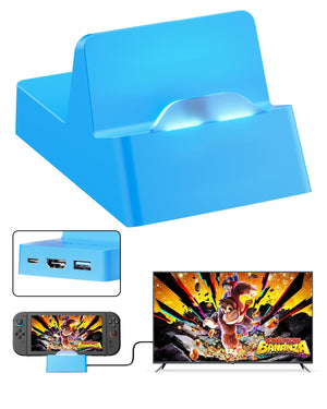 CAWOOSOO Blue TV Dock Station for Nintendo Switch 2 and 1