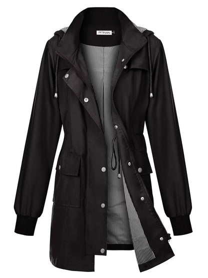 PITINAN rain coat — waterproof and lightweight with hood for women