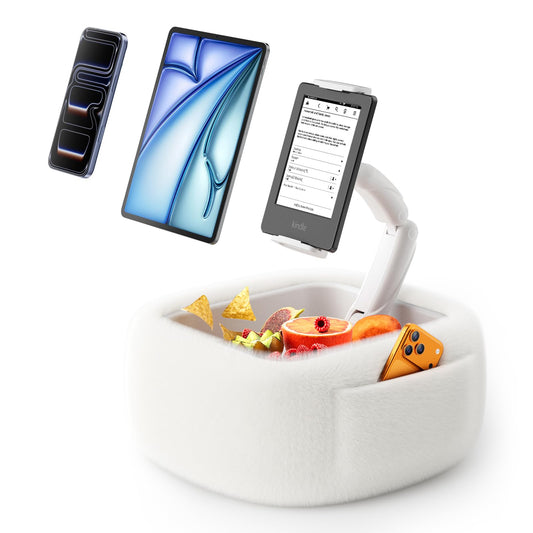 LULULOOK portable electronic device stand with snack bowl and foldable arm