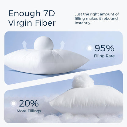 Phantoscope 12x20 Throw Pillow Insert, Lumbar Support Pillow for Couch Bed